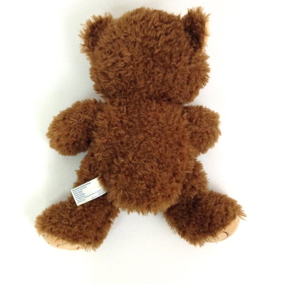 Cuddly Brown Plush Bear with Bow - Picture 2 of 5